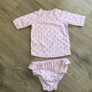 Egg Baby Anchors Rash Guard and Bottoms Set Size 12 mo